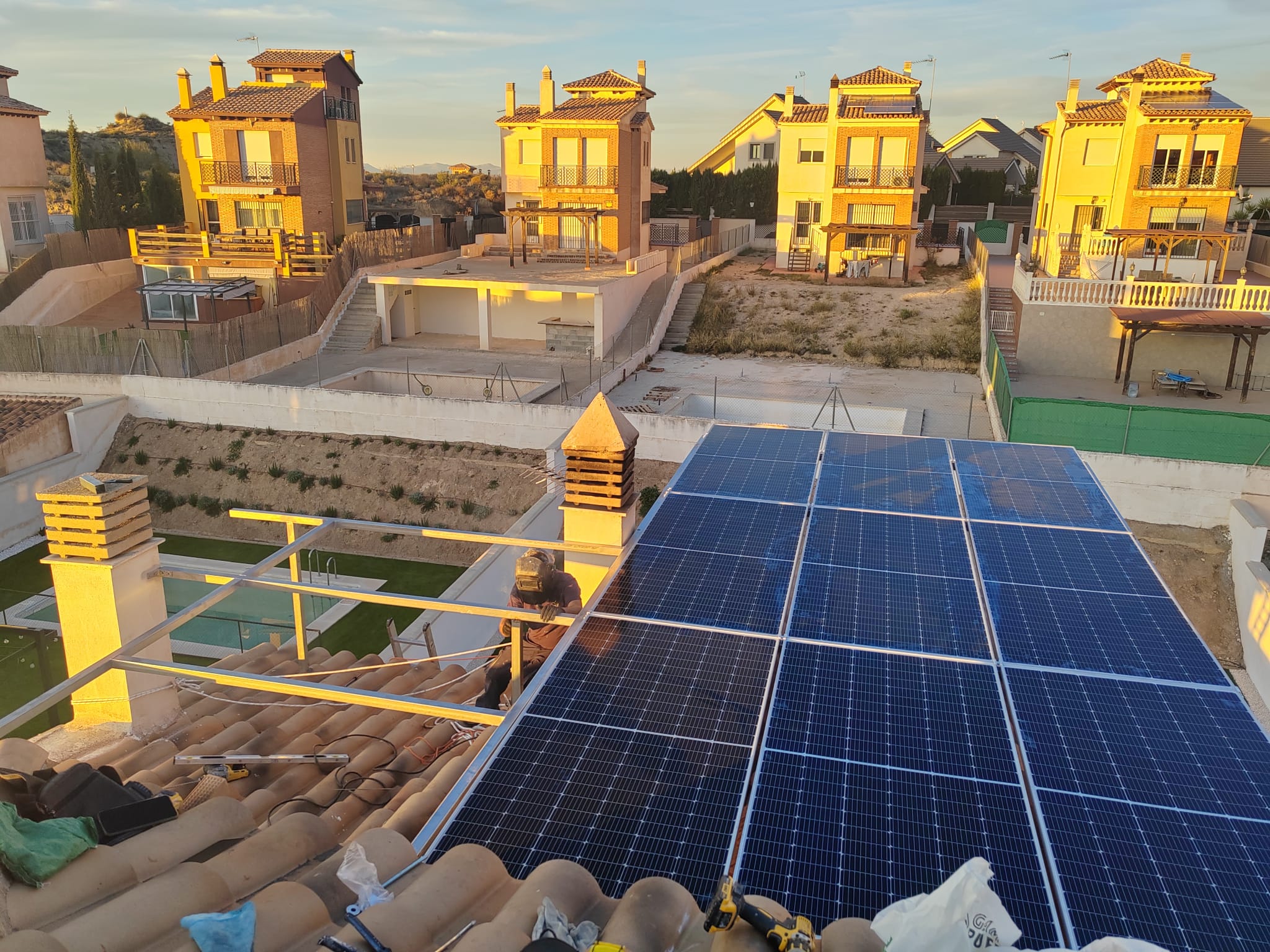 Instalación solar terminada en Granada